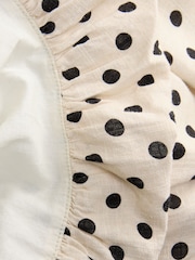 Écru/Cream à pois - Robe mi-longue à col bouffant Dos nu - Image 9 of 9