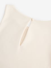 Pastel Yellow Sleeveless Jersey Drop Waist Mini Dress - Image 8 of 8
