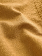 Ochre Yellow 100% Cotton V-Neck Button Down Playsuit - Image 7 of 8