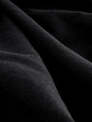 Black 100% Cotton V-Neck Jersey Mini Summer Dress - Image 6 of 6