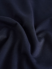 Navy Blue Sleeveless Jersey Drop Waist Mini Dress - Image 7 of 8