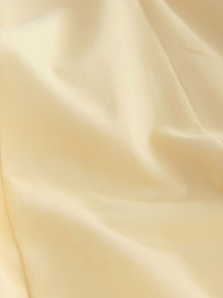 Lemon Yellow Square Neck Puff Hem Midi Dress - Image 8 of 10