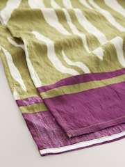 Green/Cream Zebra Print V-Neck Kaftan Maxi Dress - Image 6 of 6