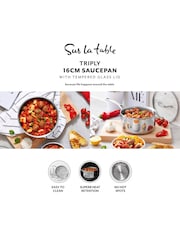 Sur La Table Stainless Steel Core TriPly 16cm Saucepan with Lid - Image 2 of 9