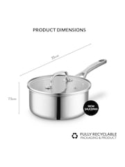 Sur La Table Stainless Steel Core TriPly 16cm Saucepan with Lid - Image 6 of 9
