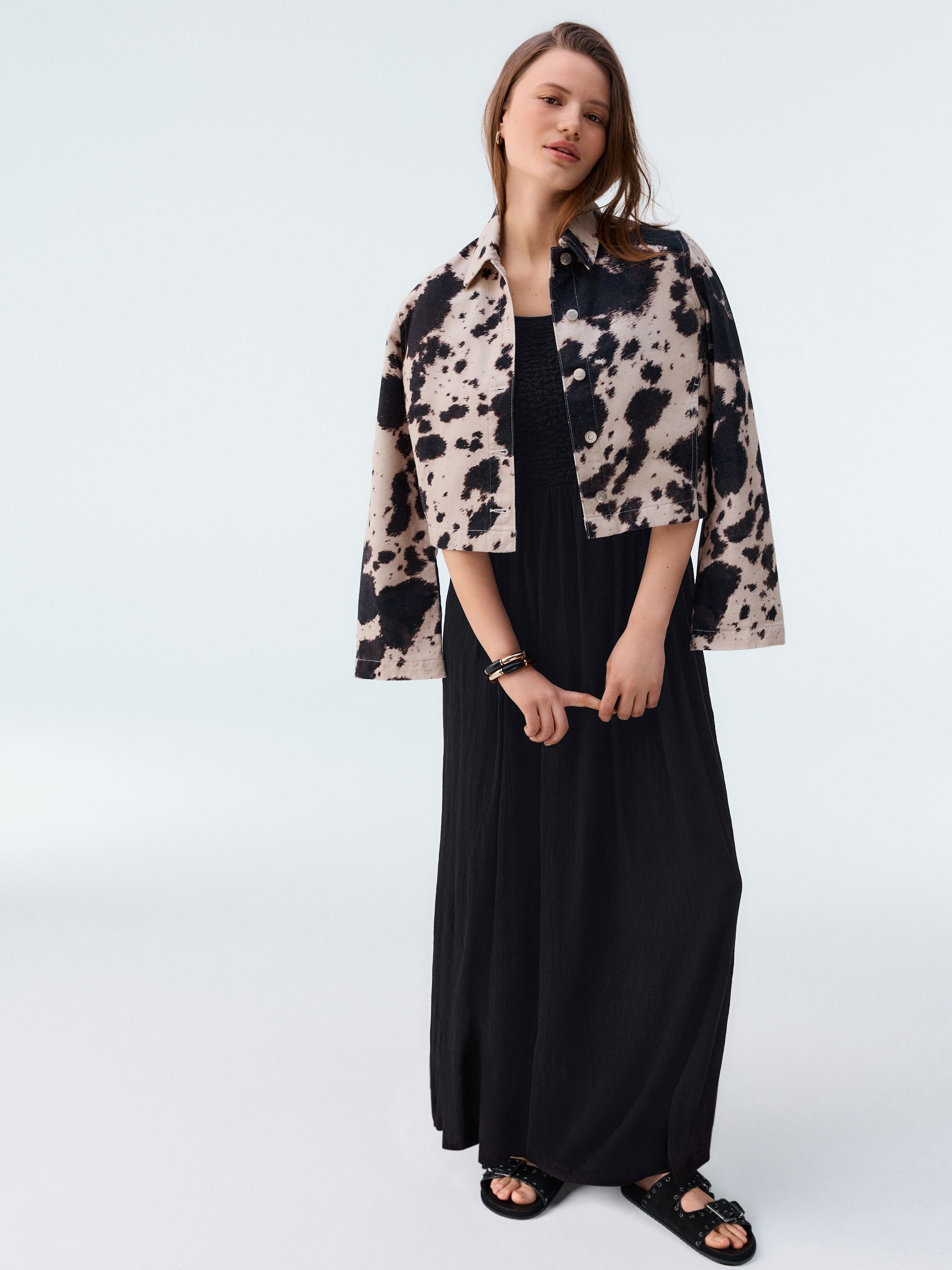 [PAKUA] / ☆ ROUND SHIRRING JERSEY DRESS / BLACK Dunst - Maxi Shirring Dress in Black – Stoy