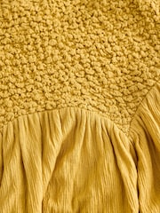 Ochre Yellow Strappy Textured Jersey Mini Dress - Image 7 of 7