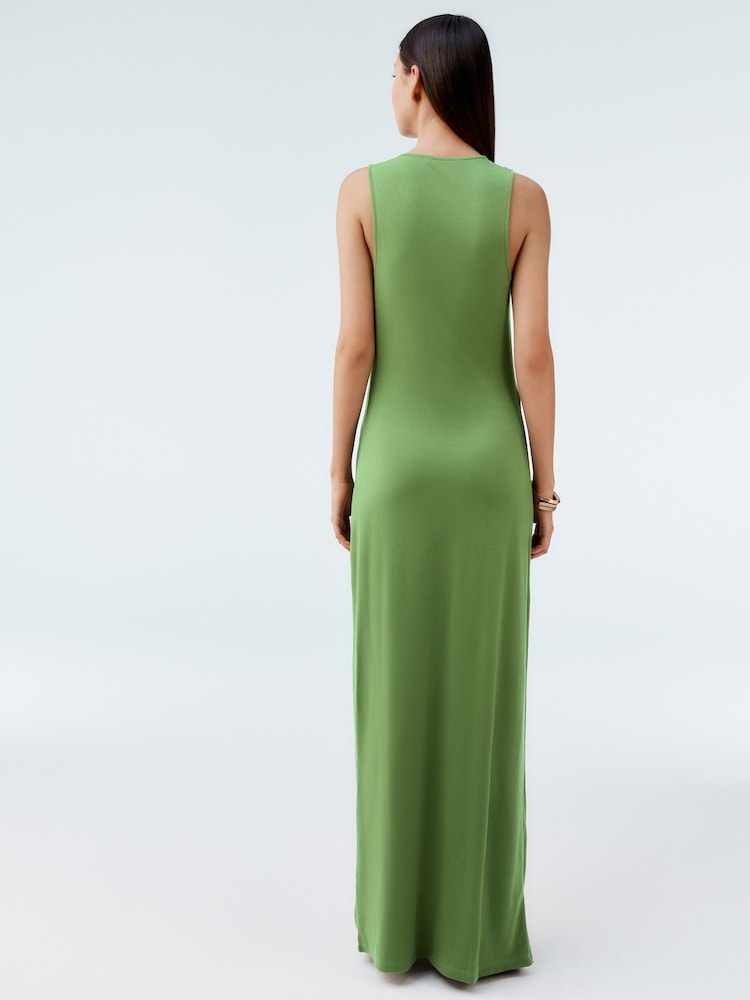 Buy Khaki Green Twist Detailed Slinky Maxi Dress from Next USA Buy Khaki Green Twist Detailed Slinky Maxi Dress from Next USA