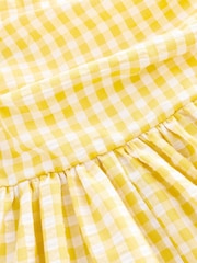 Yellow Gingham Seersucker Bandeau Midi Summer Dress - Image 7 of 8