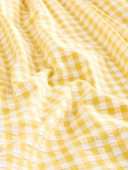 Yellow Gingham Seersucker Bandeau Midi Summer Dress - Image 8 of 8
