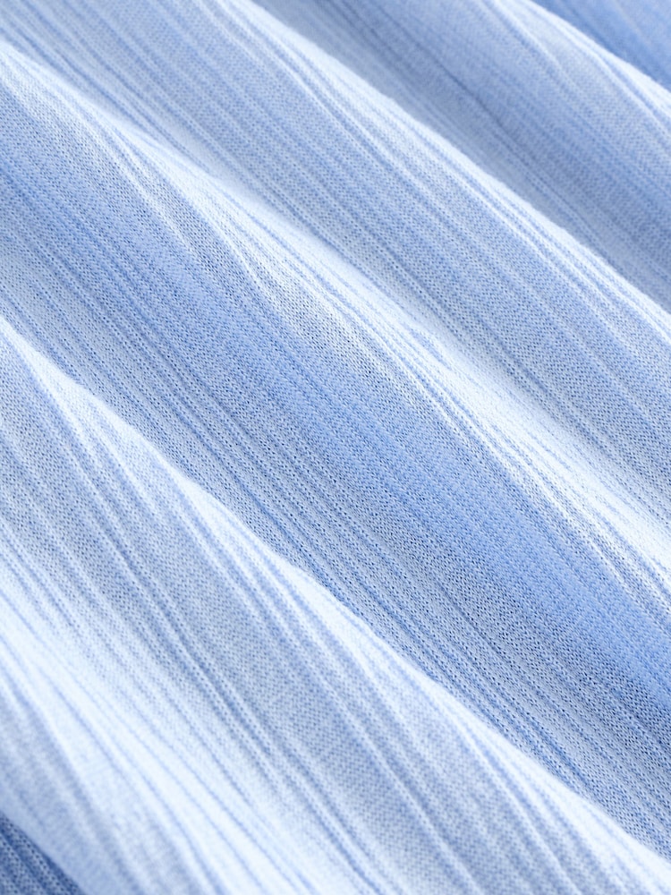 Cornflower Blue Strappy Shirred Jersey Maxi Dress - Image 8 of 8
