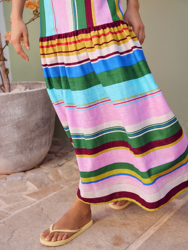strappy drop waist maxi dress Strappy Drop Waist Maxi Dress White / XS