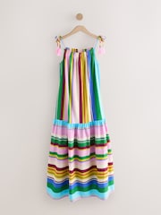 Multicolour Brights Strappy Drop Waist Tiered Maxi Dress - Image 6 of 8