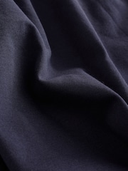 Navy Blue 100% Cotton V-Neck Jersey Mini Summer Dress - Image 5 of 7