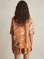 Reiss Rust Sandy Printed Cuban-Collar Shirt - Image 3 of 5