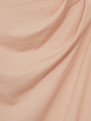 Reiss Blush Daisy Draped Jersey Long-Sleeve Top - Image 5 of 5