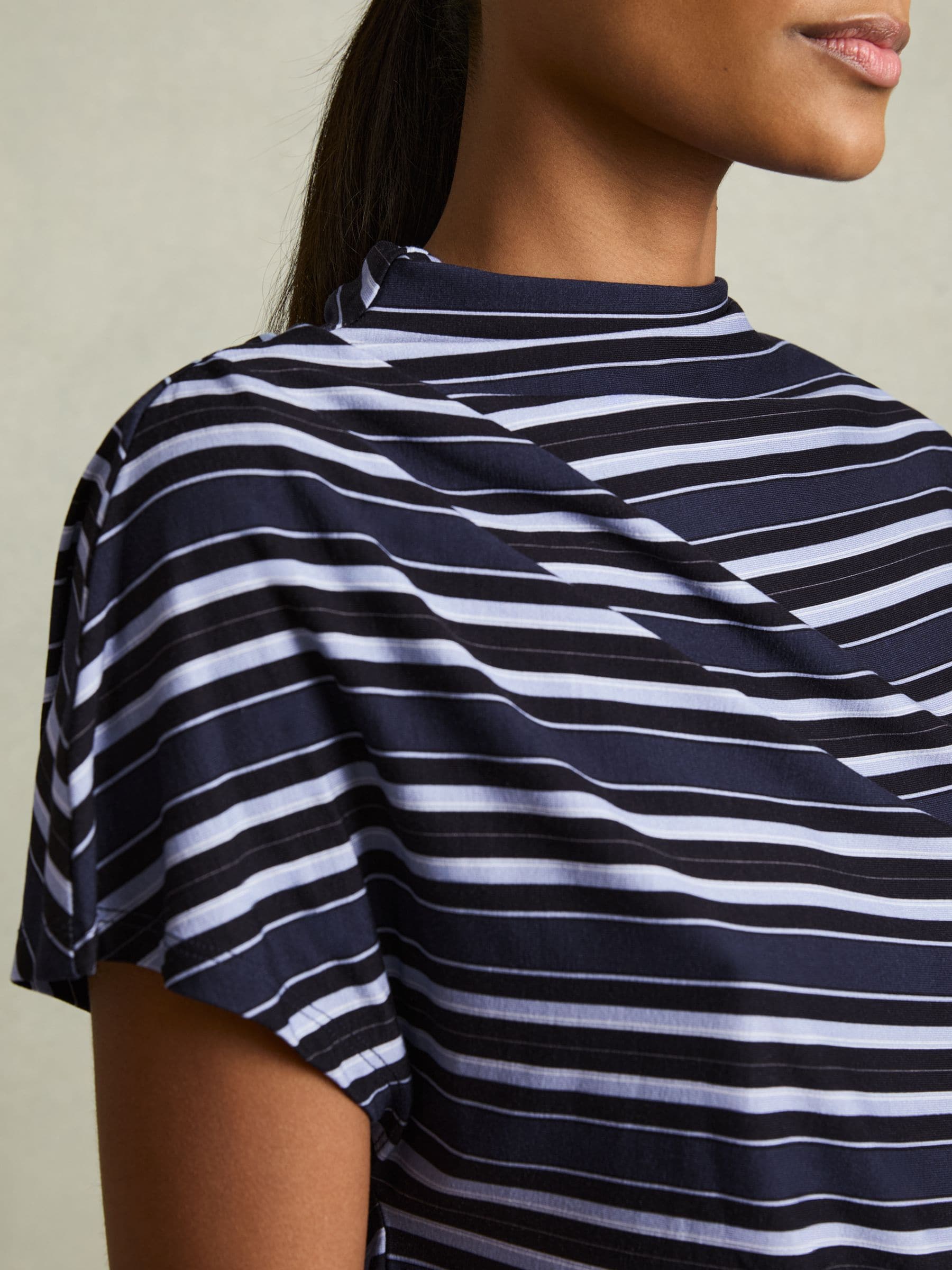 REISS ワンピース BLUE ストライプ DILLON サイズXS Buy Reiss Blue Dillon Stripe-Print Draped Top from Next USA