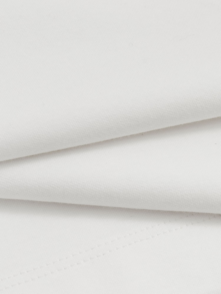 Reiss White Alex Stretch-Cotton Cropped T-Shirt - Image 6 of 6