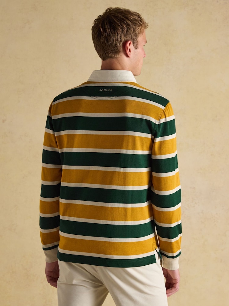 Joules Rugby Club Green/Yellow Long Sleeve Shirt - Image 2 of 8