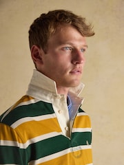 Joules Rugby Club Green/Yellow Long Sleeve Shirt - Image 3 of 8