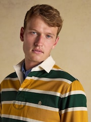 Joules Rugby Club Green/Yellow Long Sleeve Shirt - Image 6 of 8