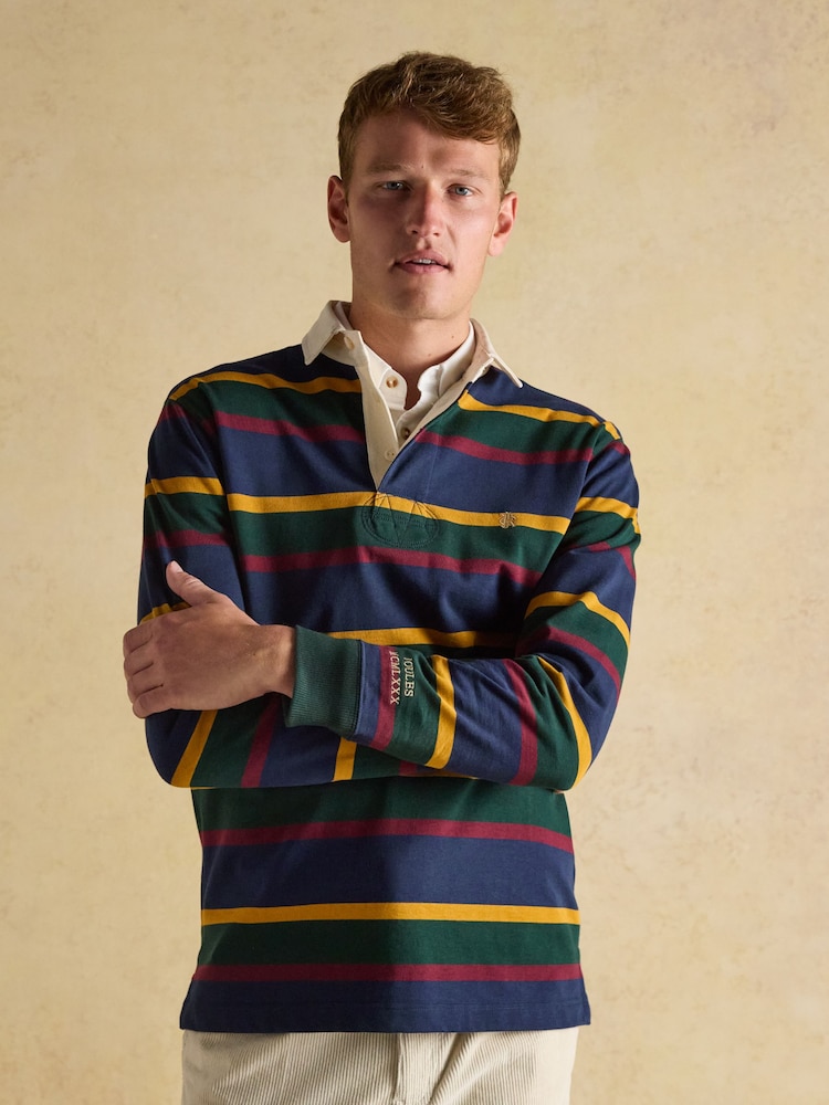 Joules Rugby Club Multi Long Sleeve Shirt - Image 1 of 9