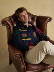 Joules Harlequin Rugby Club Multi Long Sleeve Shirt - Image 10 of 14