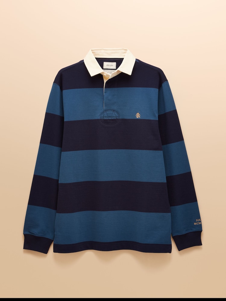 Joules Rugby Club Blue/Navy Long Sleeve Shirt - Image 8 of 8 Joules Rugby Club Blue/Navy Long Sleeve Shirt - Image 8 of 8