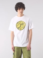 Pretty Green Citrus Sunshine Short White Sleeve T-Shirt - Imagen 1 de 3