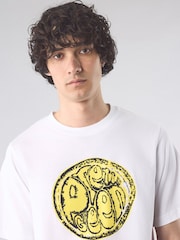 Pretty Green Citrus Sunshine Short White Sleeve T-Shirt - Imagen 2 de 3