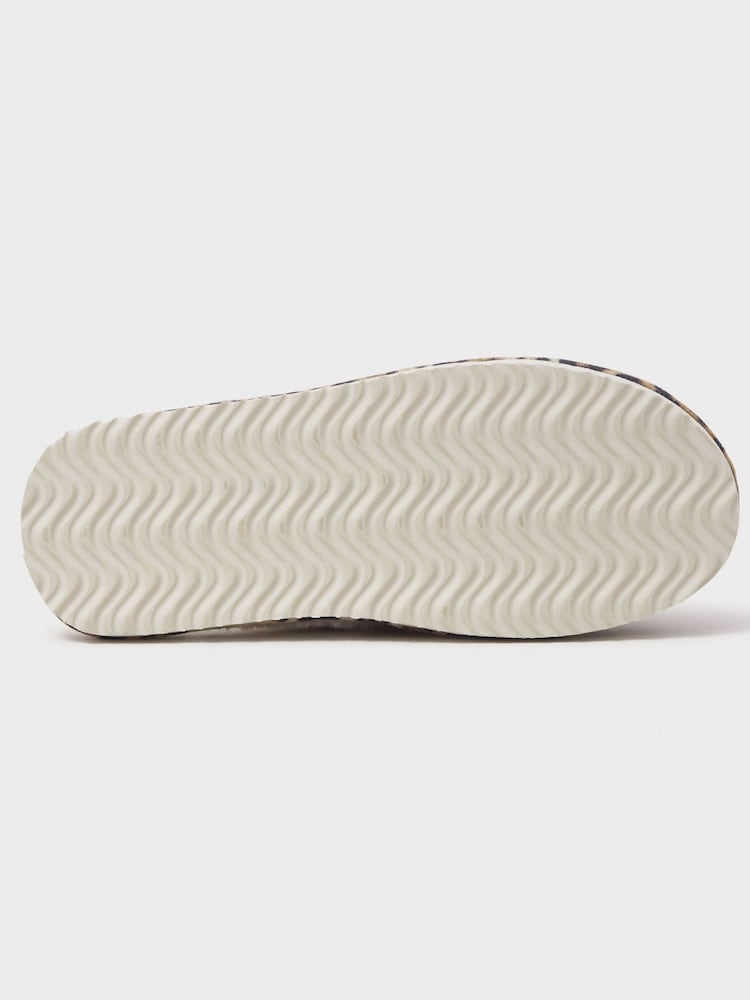 Crew Clothing Black Leopard Print Mules Slippers - Image 3 of 3