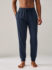 Navy Blue/Light Grey Cuffed Pyjama Bottoms Set 2 Pack - Image 3 of 12