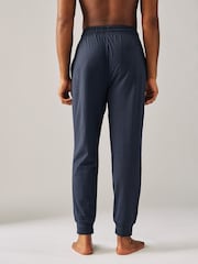Navy Blue/Light Grey Cuffed Pyjama Bottoms Set 2 Pack - Image 4 of 12