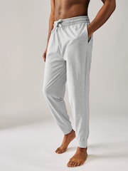 Navy Blue/Light Grey Cuffed Pyjama Bottoms Set 2 Pack - Image 5 of 12