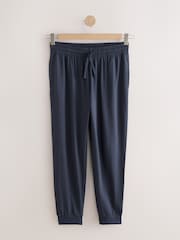 Navy Blue/Light Grey Cuffed Pyjama Bottoms Set 2 Pack - Image 8 of 12