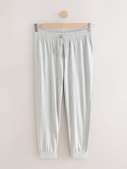 Navy Blue/Light Grey Cuffed Pyjama Bottoms Set 2 Pack - Image 9 of 12