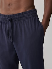Navy Blue/Light Grey Open Hem Pyjama Bottoms Set 2 Pack - Image 6 of 10