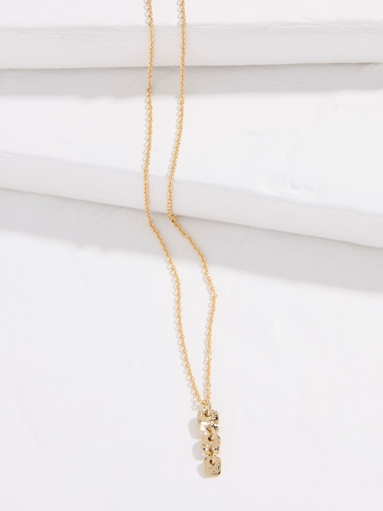 FatFace Gold Tone Triple Circle Pendant Necklace - Image 2 of 2