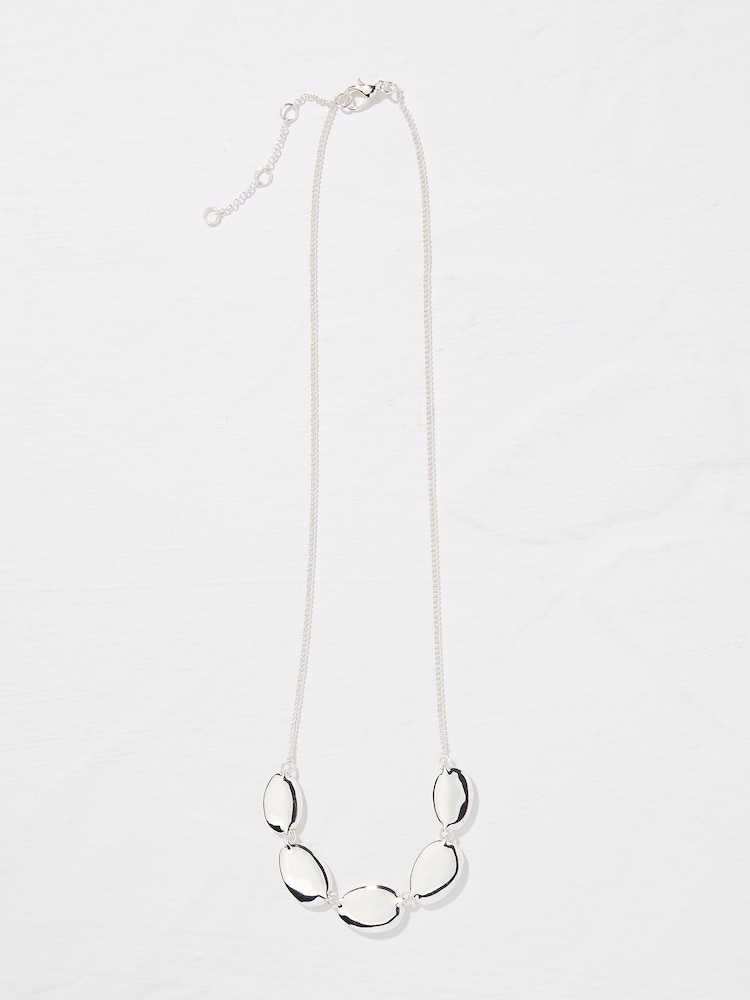 FatFace Silver Tone Oval Chunky Necklace - Image 1 of 2