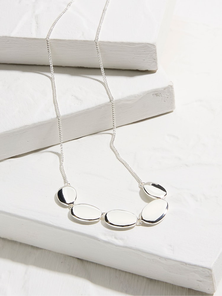 FatFace Silver Tone Oval Chunky Necklace - Image 2 of 2