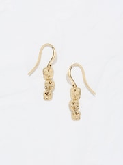 FatFace Gold Tone Triple Circle Drop Earrings - Image 1 of 2