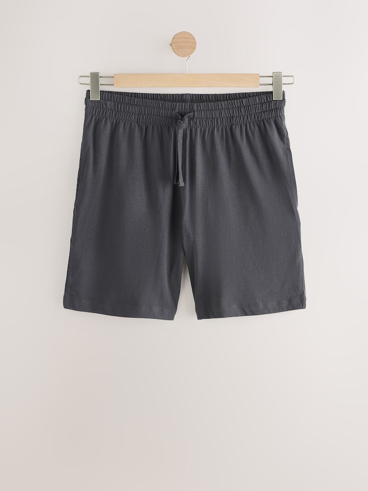 Navy Blue/Grey Jersey Pyjamas Shorts 3 Pack - Image 10 of 14