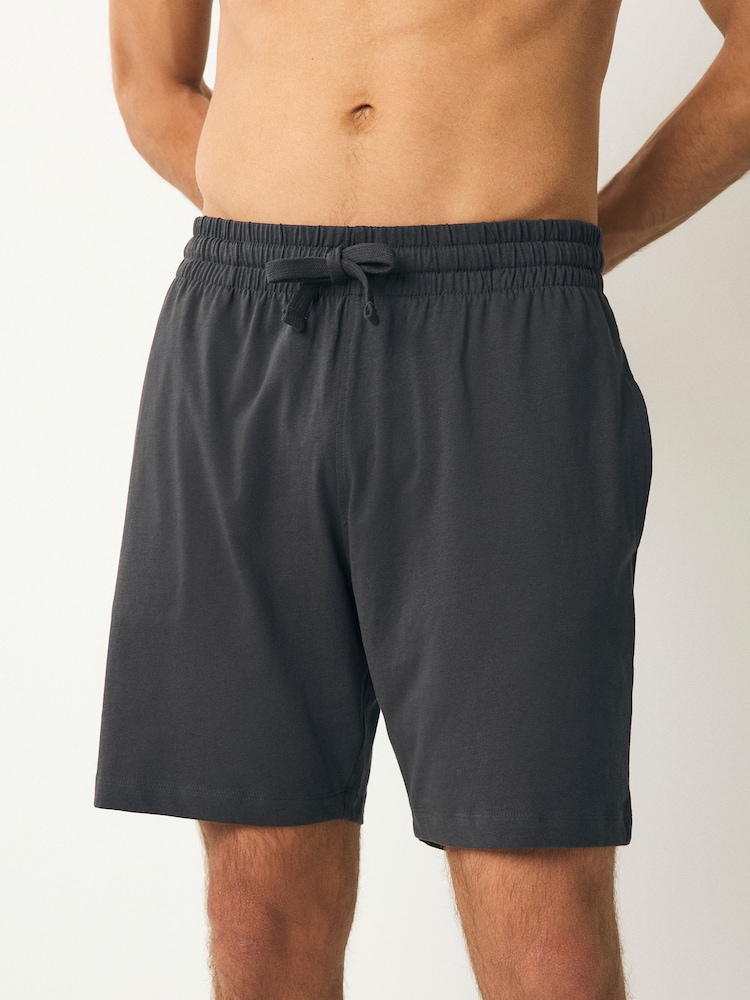Navy Blue/Grey Jersey Pyjamas Shorts 3 Pack - Image 2 of 14