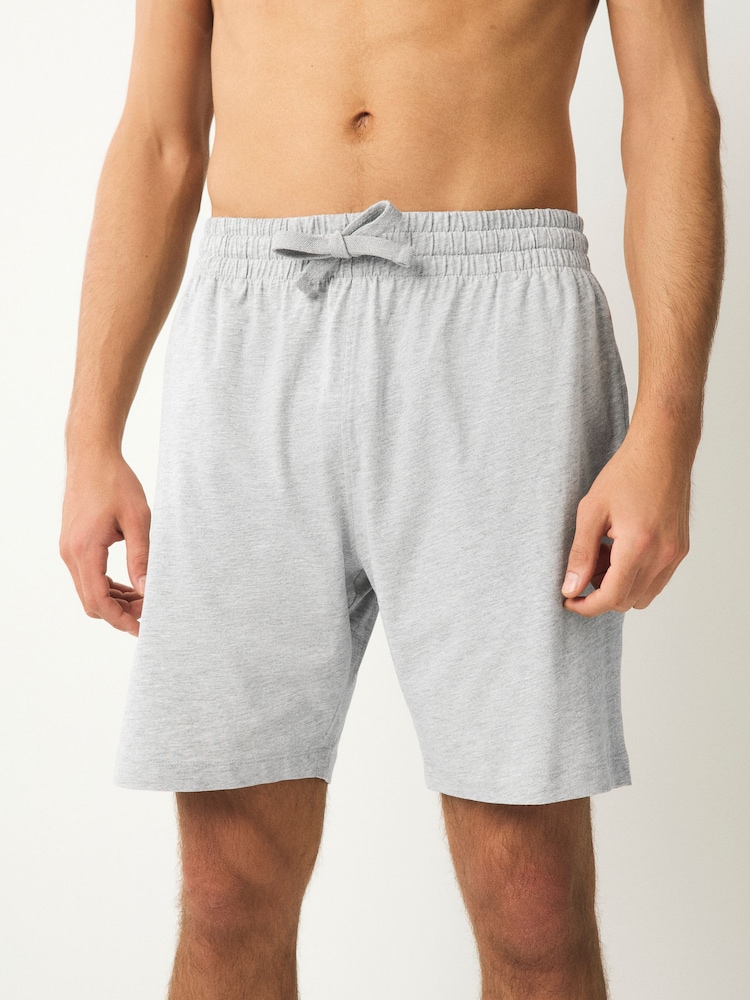 Navy Blue/Grey Jersey Pyjamas Shorts 3 Pack - Image 6 of 14