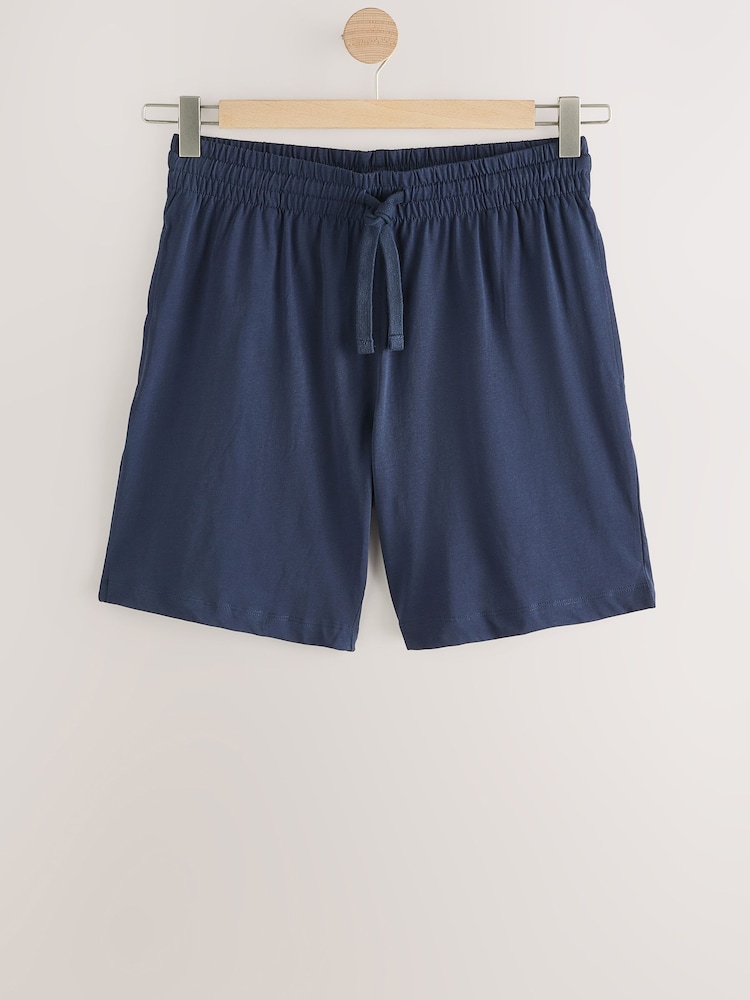 Navy Blue/Grey Jersey Pyjamas Shorts 3 Pack - Image 9 of 14