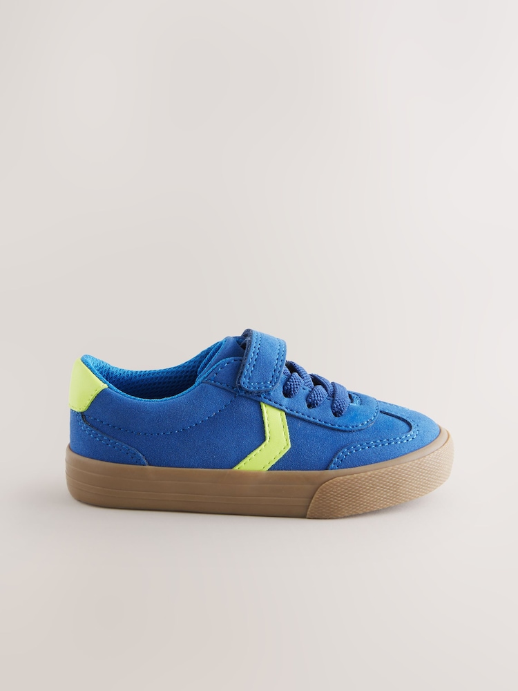 Cobalt Blue Standard Fit (F) Touch Fastening Elastic Lace Trainers - Image 2 of 5