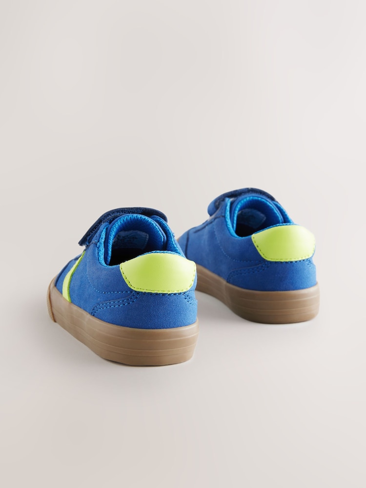 Cobalt Blue Standard Fit (F) Touch Fastening Elastic Lace Trainers - Image 4 of 5