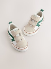 White/Green Standard Fit (F) Touch Fastening Skate Trainers - Image 1 of 5