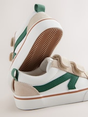 White/Green Standard Fit (F) Touch Fastening Skate Trainers - Image 3 of 5