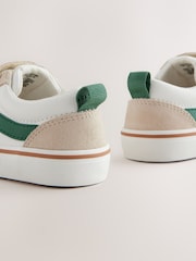 White/Green Standard Fit (F) Touch Fastening Skate Trainers - Image 4 of 5